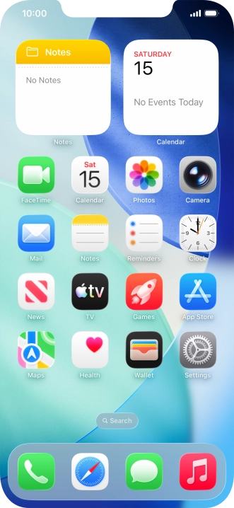 Slide your finger right on the screen to open the widget menu.