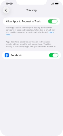 Press the indicator next to 