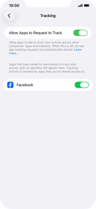 Press the indicator next to 