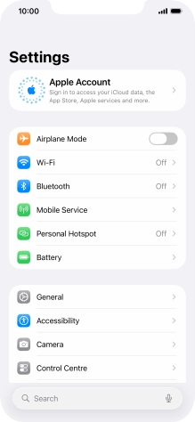 Press Apple Account. Press Apple Account.