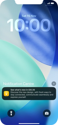 Press the required notification and follow the instructions on the screen to use the selected function.