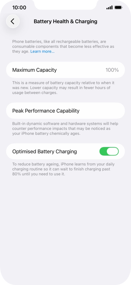 Press the indicator next to 