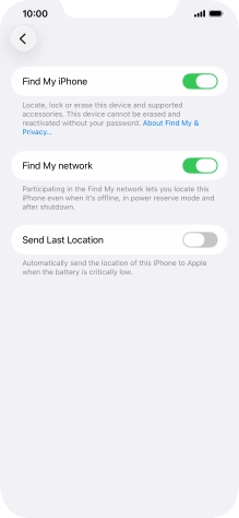Press the indicator next to 