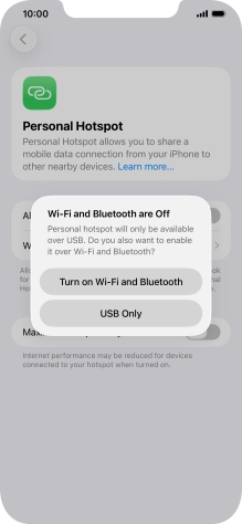 If Wi-Fi is turned off, press Turn on Wi-Fi and Bluetooth. If Wi-Fi is turned off, press Turn on Wi-Fi and Bluetooth.