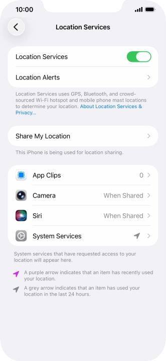 Press the required app.