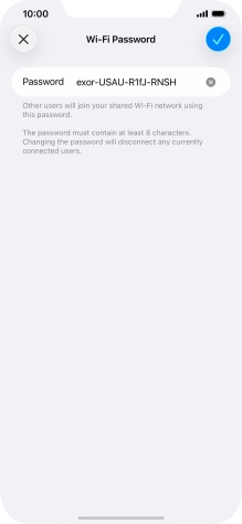 Press the confirm icon. Press the confirm icon.