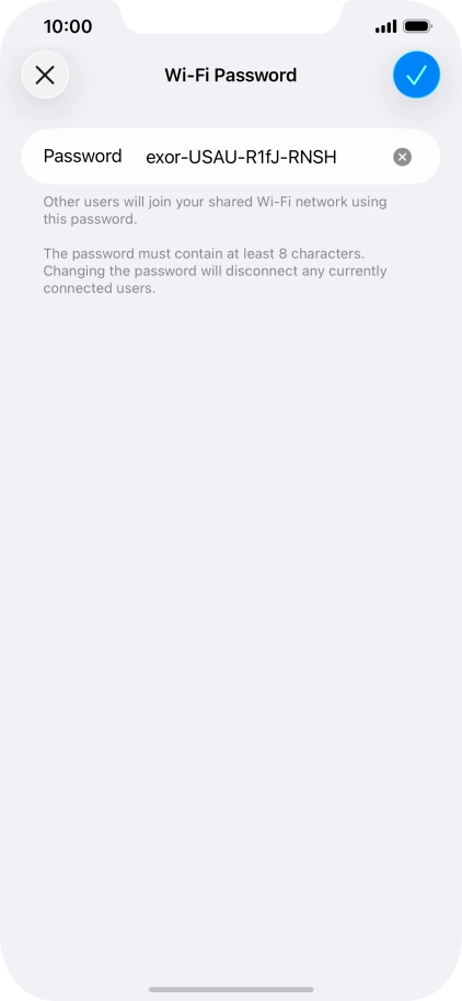 Press the confirm icon. Press the confirm icon.