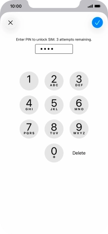 Key in your PIN and press the confirm icon.
