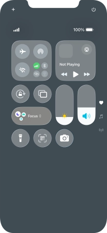 Press the flight mode icon to turn the function on or off. Press the flight mode icon to turn the function on or off.