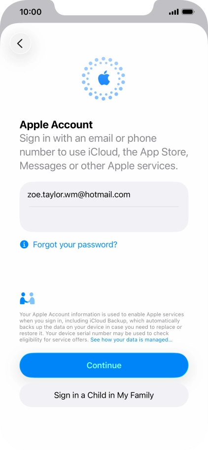 Press Continue. Press Continue.