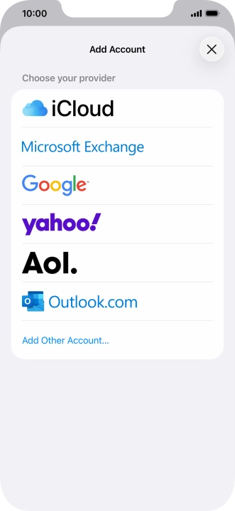 Press Add Other Account....