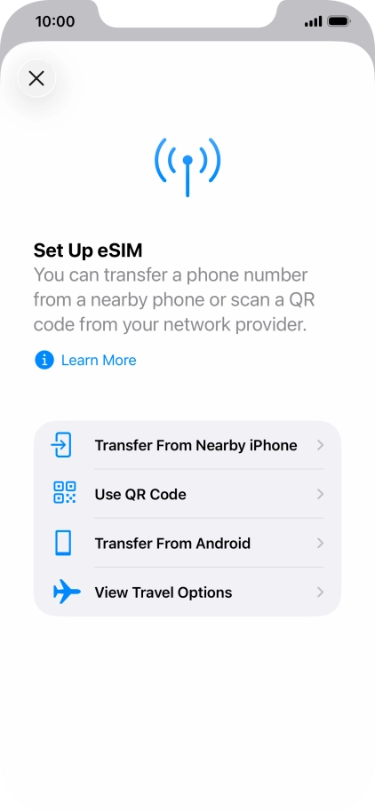 Press Use QR Code. Press Use QR Code.