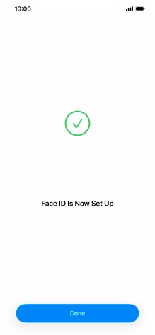 Press Done. If you haven't previously selected a phone lock code, key in a code of your own choice twice.