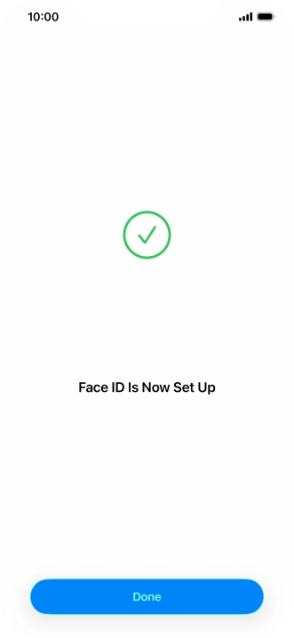 Press Done. If you haven't previously selected a phone lock code, key in a code of your own choice twice.