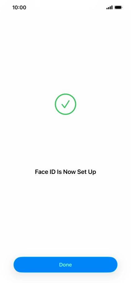 Press Done. If you haven't previously selected a phone lock code, key in a code of your own choice twice.