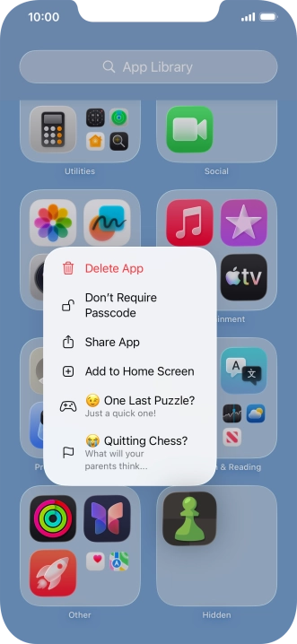 Press Don't Require Passcode.