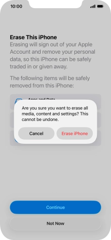 Press Erase iPhone.