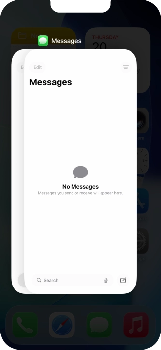 Slide upwards on the required application to end it.