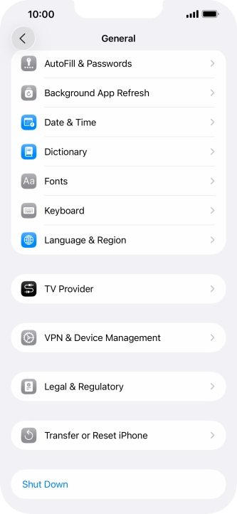 Press Transfer or Reset iPhone.