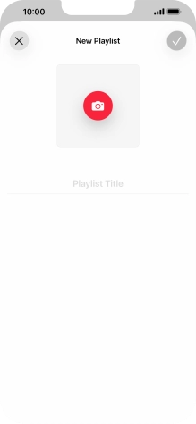 Press the text input field and key in a name for the playlist.