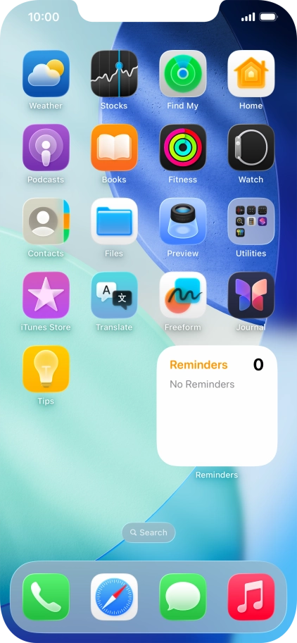 If you're using a Widget Stack: slide up or down on the stack to select the required widget.