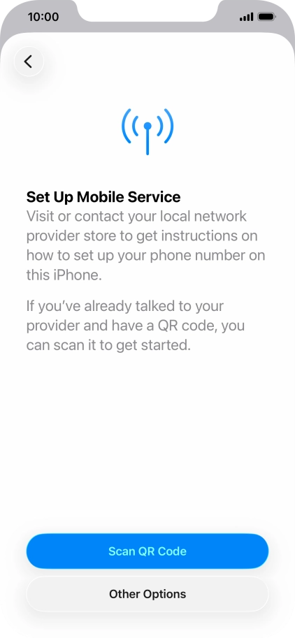 Press Scan QR Code. Press Scan QR Code.