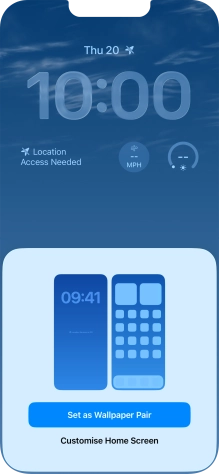 To use the same colour theme on the home screen, press Set as Wallpaper Pair.