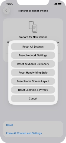 Press Reset Network Settings.