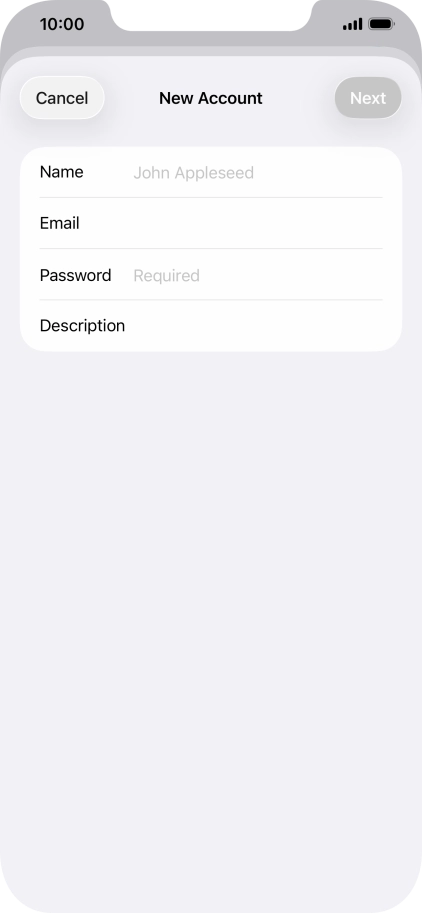 Press Name and key in the required sender name.