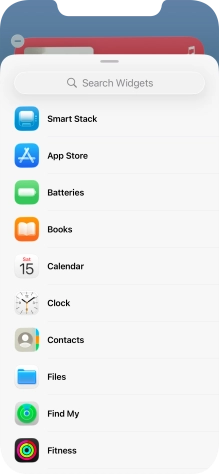 Press the required widget.