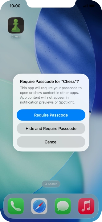 Press Require Passcode.