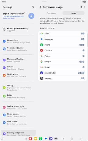 Press the drop down list.