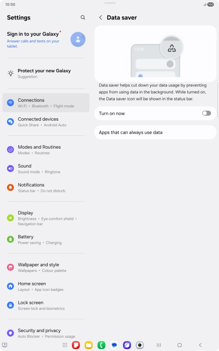 Press the indicator next to 