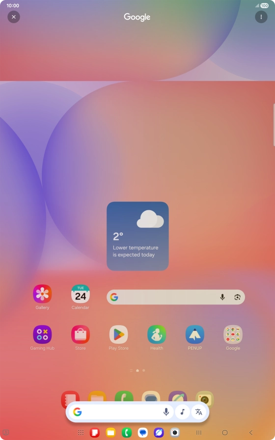 Press the music icon and wait for the search results.