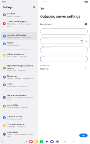 Press the drop down list below 