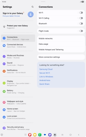 Press Security and privacy.