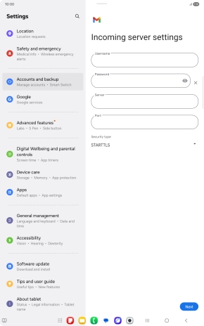 Press the field below 