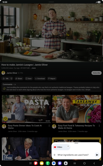 Follow the instructions on the screen to type or speak the required question for the video.