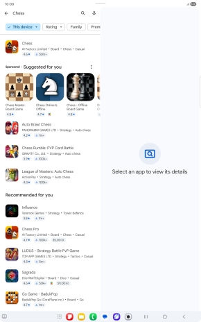 Press the required app.