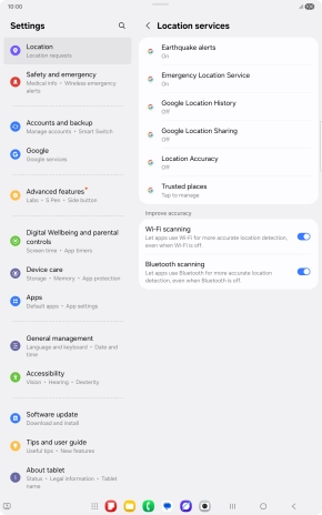 Press Location Accuracy.