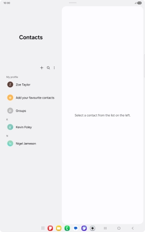 Press the menu icon.