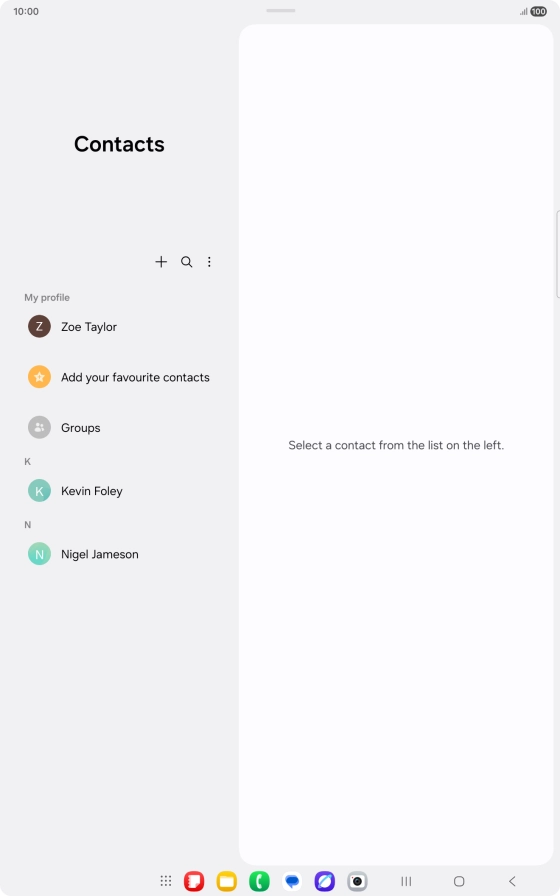 Press the menu icon.