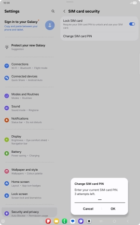 Key in your current PIN and press OK.
