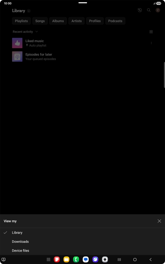 Press the required category and go to the required audio file.