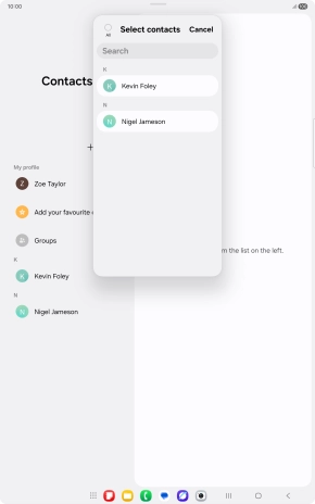 Press the field above 