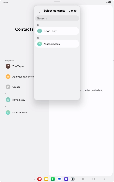 Press the field above 