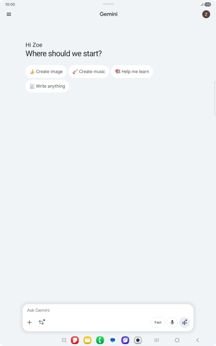 Press the profile icon.
