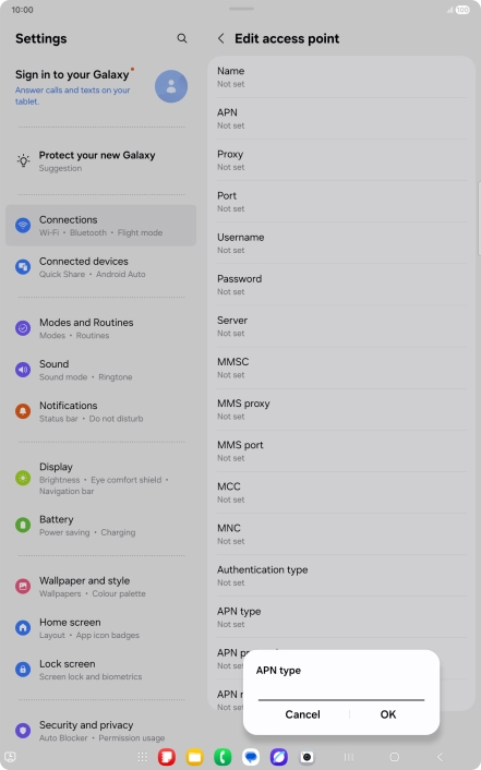 Key in mms and press OK.