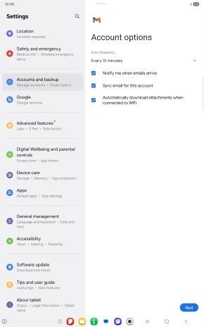 If this screen is displayed, you email account has been recognised and set up automatically. Follow the instructions on the screen to key in more information and finish setting up your email account.