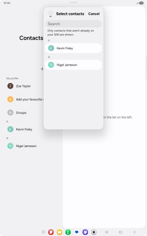 Press the field above 